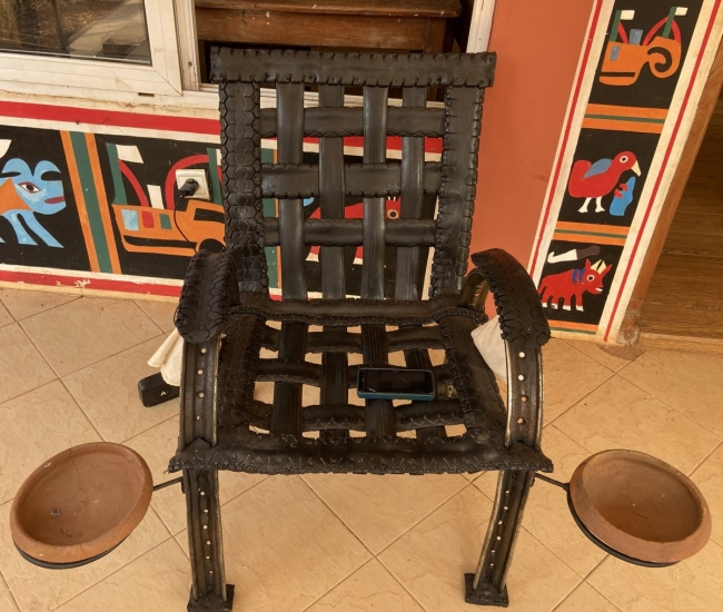 Fauteuil en matériaux recyclés